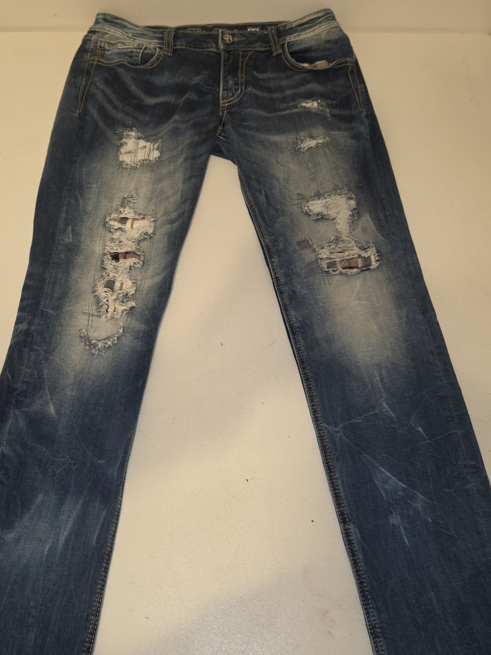 Miss Me Distressed Dark Blue Skinny Jeans
